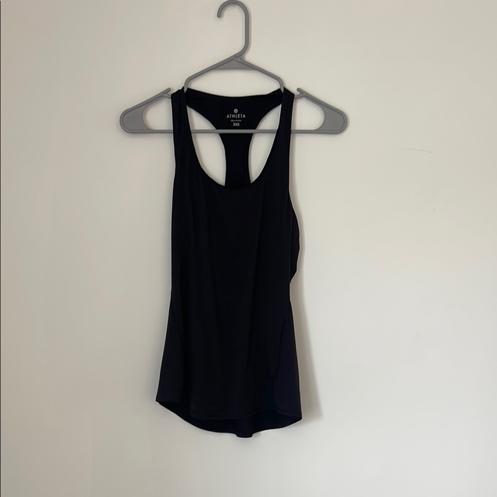 Athleta Black Fitted Sleeveless Tank Top